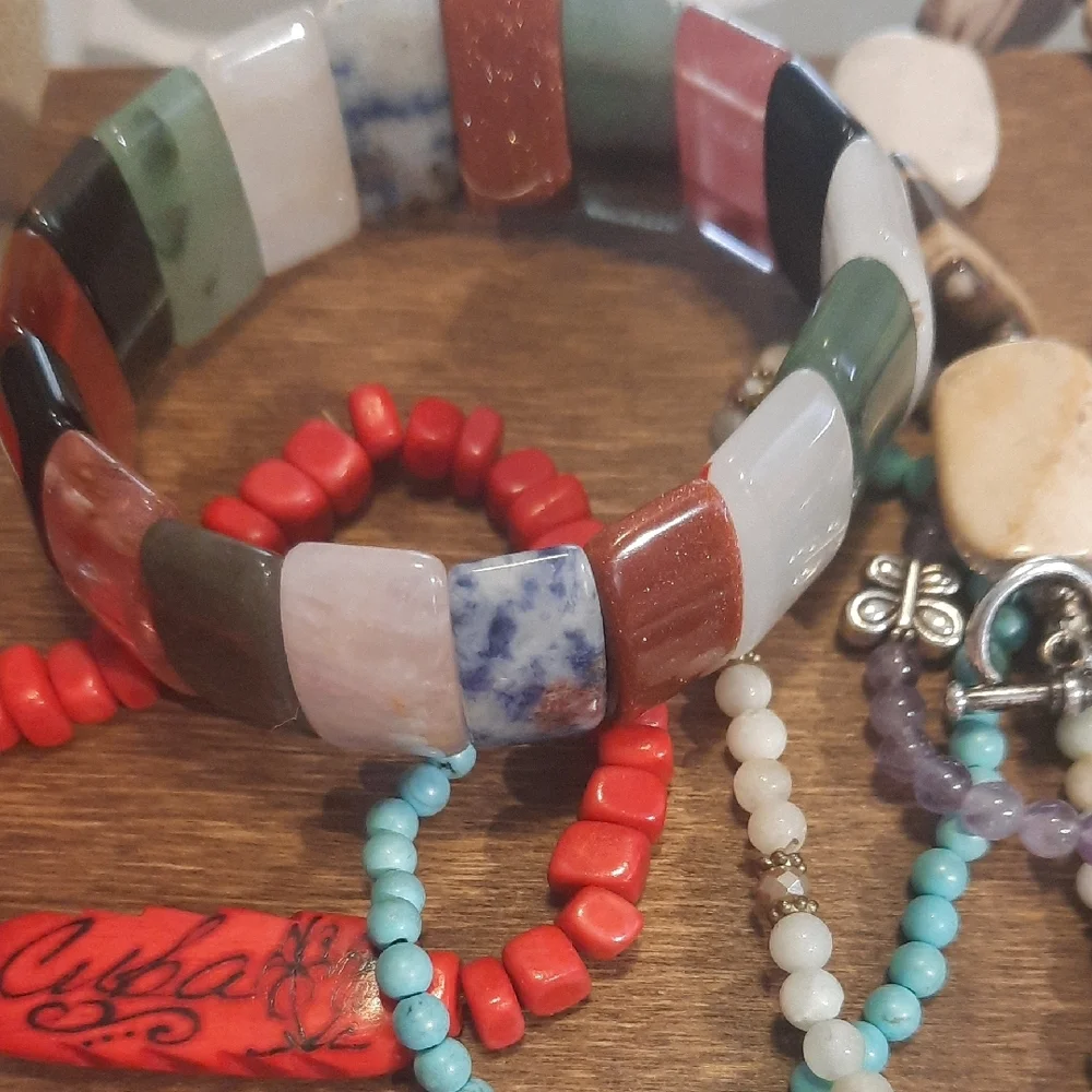 Colorful Beaded Bracelet Set - Picture 2 of 8